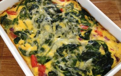 Omelet med spinat og ost