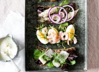 Smørrebrød med fisk