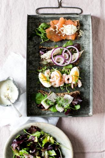 Smørrebrød med fisk